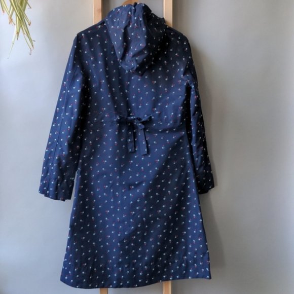 Women's Danefae Navy Blue Ditst Floral Print Danish Raincoat Waterproof - Picture 3 of 8